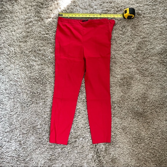 ASOS skinny crop bright red pants sz 6 - Picture 2 of 3